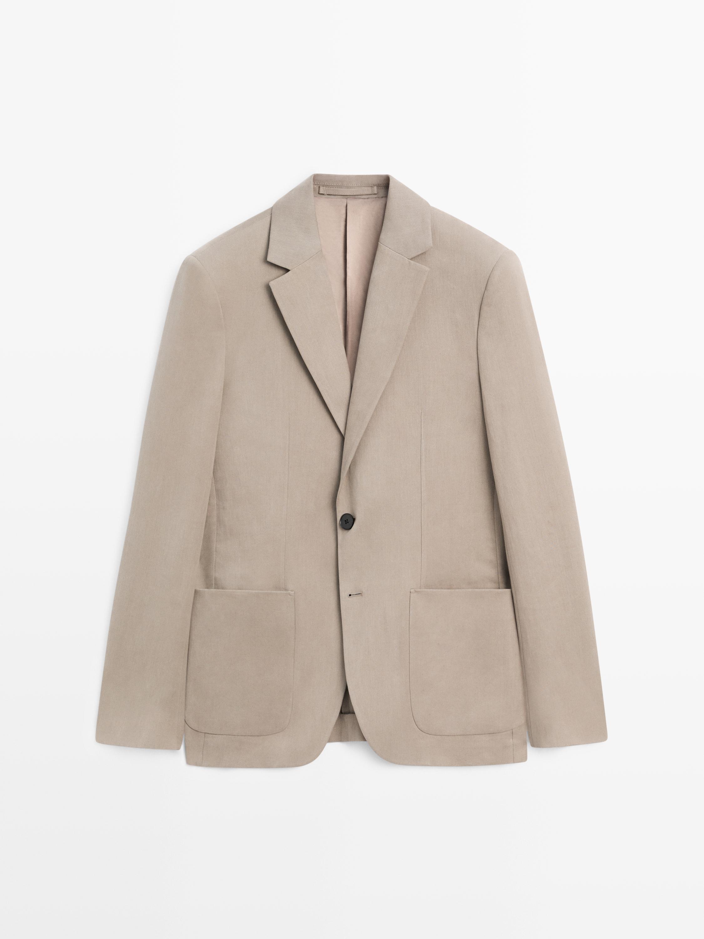 Blazer tailoring 100 % lin avec poches